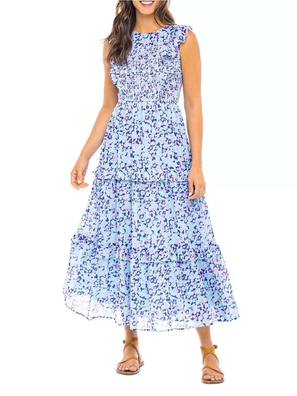 Banjanan | Sleeveless Tiered Midi Dress, XS